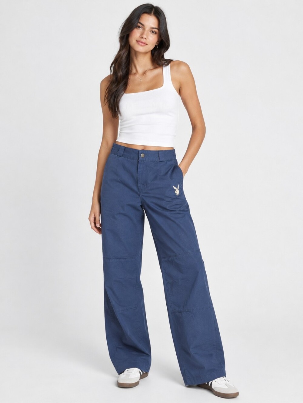 ❤️ PLAYBOY BY PACSUN EX-BOYFRIEND HIGH RISE RELAXED WIDE LEG WORK PANTS, 0 (25)